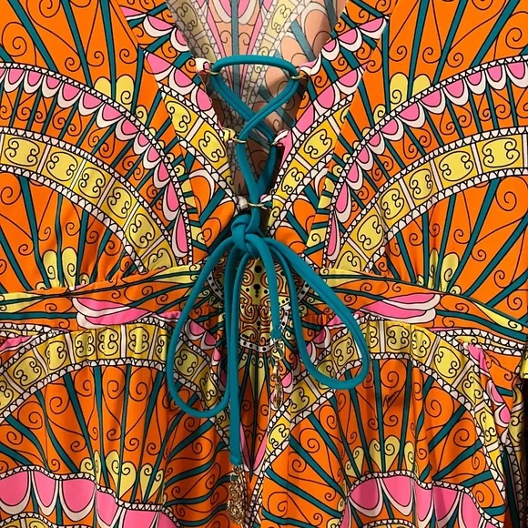 Trina Turk Tunic Coverup & Bikini Bottom Set Swim Beach - Picture 6 of 16